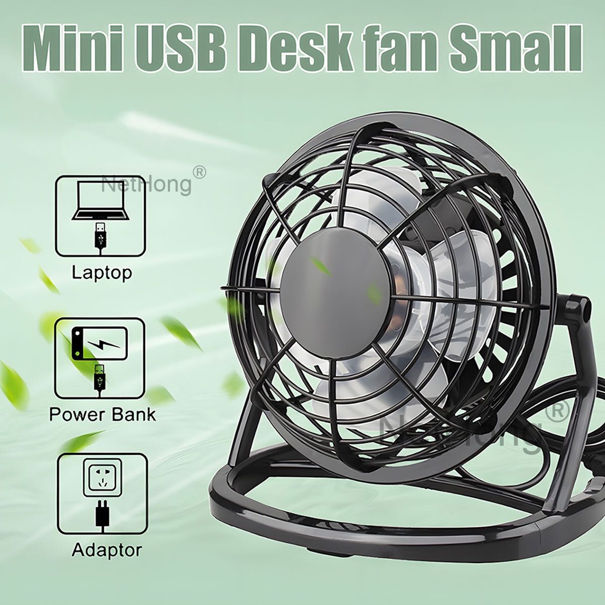 Portable Mini Handheld Stroller Cooling Fan Clip On Desk 3Mode USB Rechargeable_voghion.com