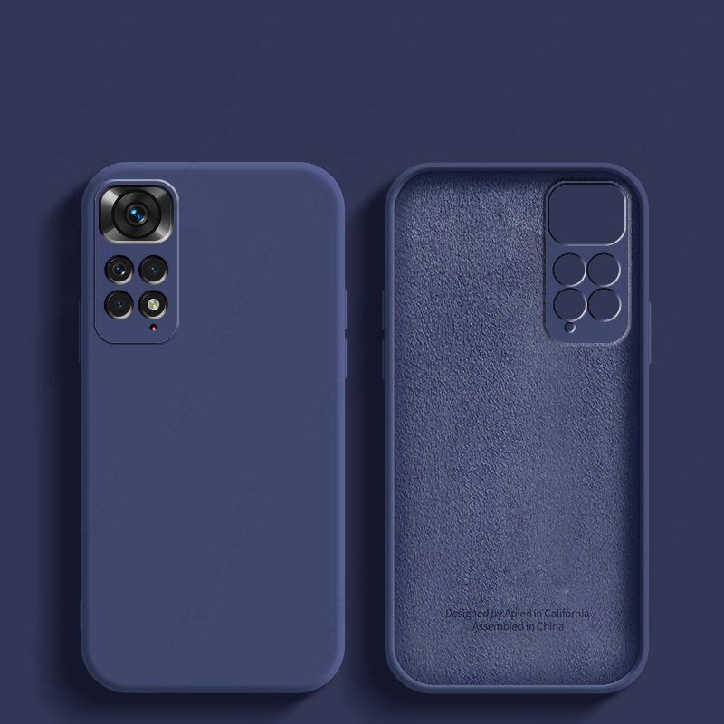 Luxury Original Liquid Silicone Soft Cover For XiaoMi RedMi Note 11 11s Pro 5G 4G Global Version Note11 Pro Square Phone_voghion.com