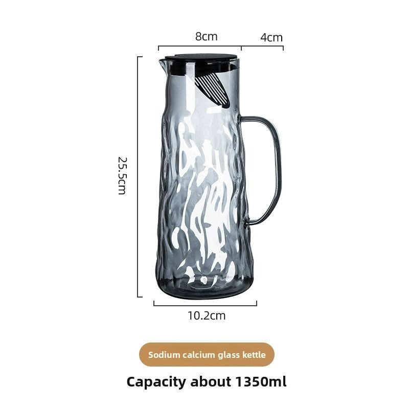 Ensemble de verres Light Luxur Ins, pichet d'eau froide haut de gamme, résistant aux hautes températures, tasse à thé pour salon et maison_voghion.com