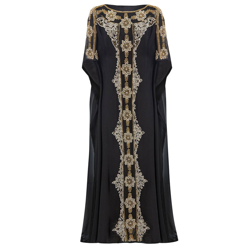 Γυναικεία Ρούχα Νέα Μουσουλμανική Ρόμπα με Στρογγυλή Λαιμόκοψη, Φούστα για Διακοπές στη Θάλασσα, Φόρεμα με Σίφον και Τύπωμα_voghion.com