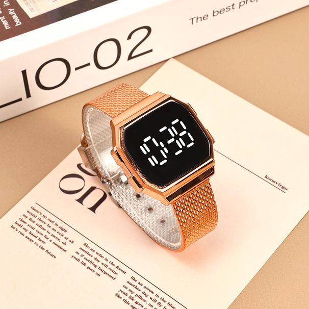 Touchscreen Led Men's Watch Square Electronic Watch Waterproof Touch Electronic Watch_voghion.com