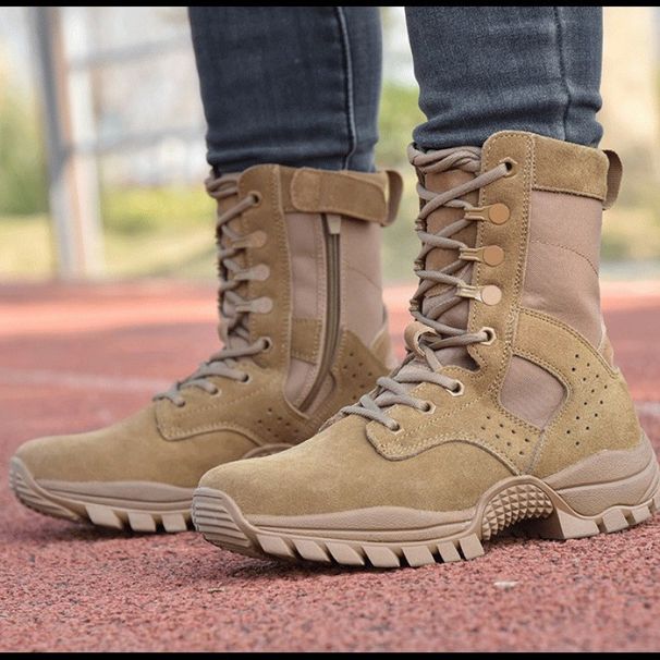 European Warm Series 021 Neue braune High-Top-Trainingsstiefel für Herren – Sommer, Outdoor, Wandern, Abriebfest, Ultraleicht, Atmungsaktiv_voghion.com