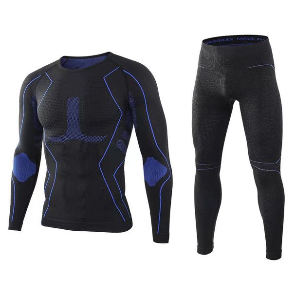 Men's Thermal Underwear Set, Seamless Compression Base Layer For Skiing & Training, Quick-Dry_voghion.com