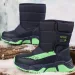Novas botas de neve de inverno para tamanhos 31-42, comprimento médio, veet, quente e impermeável, calçados de algodão anti-esqui para crianças ao ar livre_voghion.com