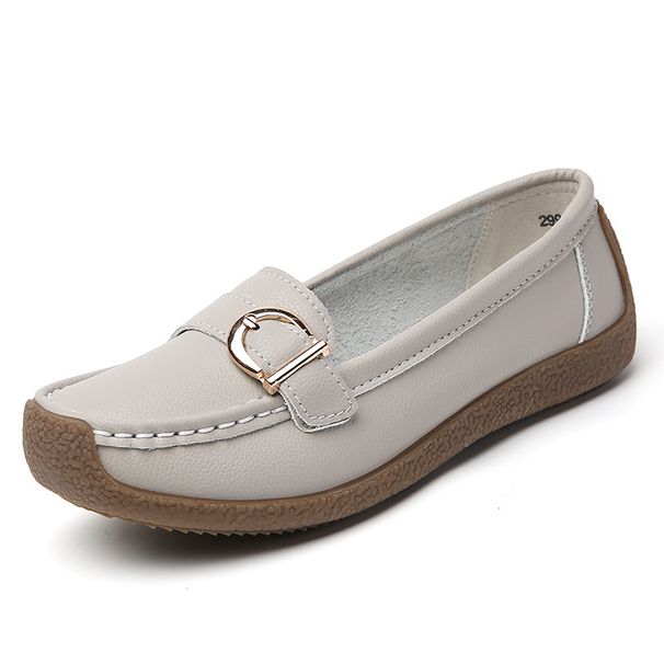New Loafers Casual Women's Flat Shoes Soft Soles Soft Shoes Comfortable Large Size Bean Women's Shoes_voghion.com