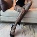 Calze lunghe e divertenti, rete nera, design sottile sexy autunnale e invernale, con calzini con gamba unita, calzini con rete da pesca scavata_voghion.com