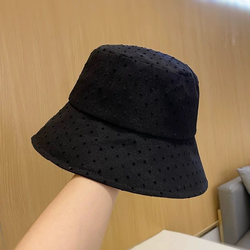 Cappello da pescatore a pois, grande temperamento, protezione solare per bambini, visiera da viaggio, parasole, cappello da sole pieghevole da donna_voghion.com