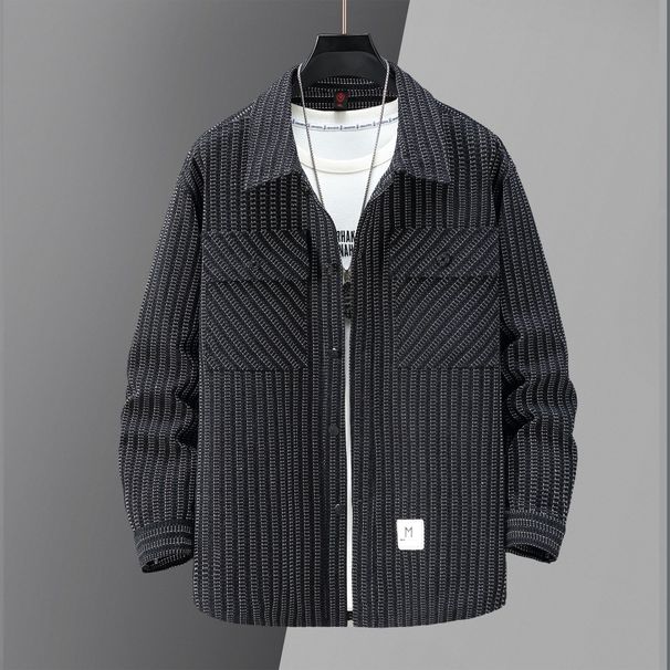 „Übergroße Windjacke für Herren – Trendiger, gestreifter Freizeitmantel für Übergrößen (4XL–11XL, bis zu 180 kg)“_voghion.com