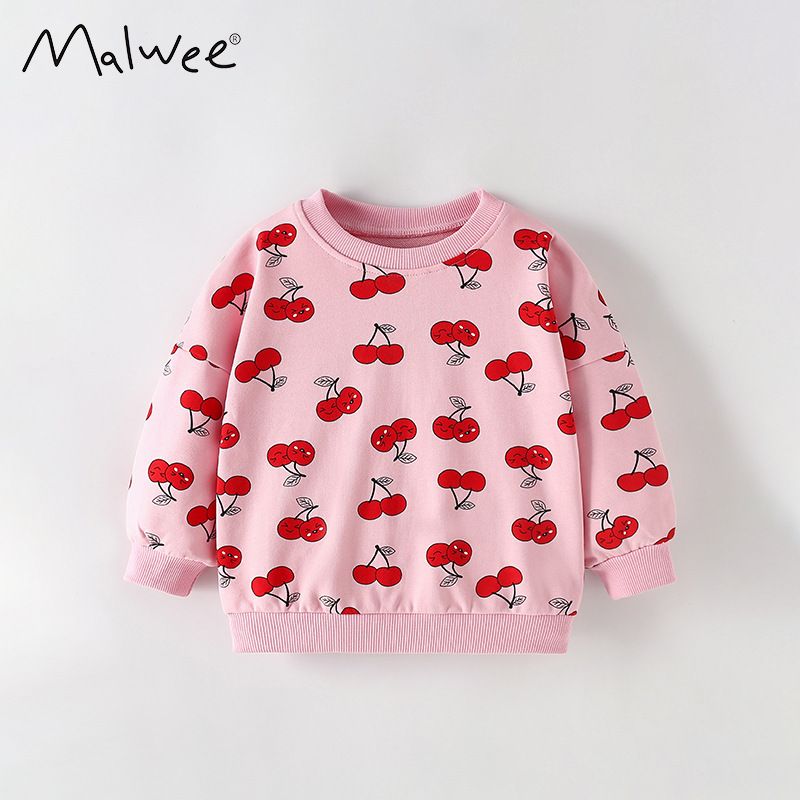 Girls' Top Autumn New Fashionable Printed Long Sleeve Base Shirt Children's Sweatshirt_voghion.com