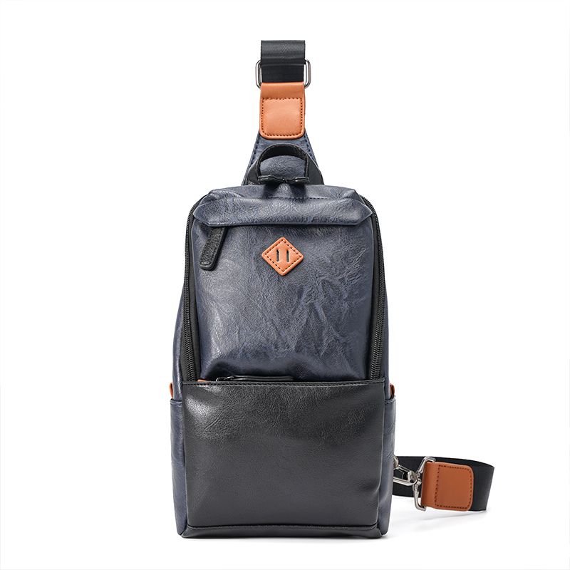 Chest Men Trendy Sports Boy Crossbody Outdoor Casual Leather Backpack Korean Style Fashion Men's Bag_voghion.com