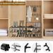 5-Tier Shoe Rack Shoe Storage For Entryway,Narrow Shoe Rack,Coat And Shoe Rack With 8 Hooks_voghion.com