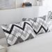 Wave Striped Quilt Cover Gray And White Classic Bedding Three Piece Set_voghion.com