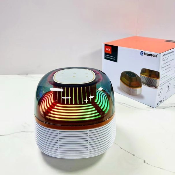 Nuovo 2408 Bluetooth trasparente in vetro esterno portatile wireless scheda inserimento subwoofer desktop mini altoparlante_voghion.com