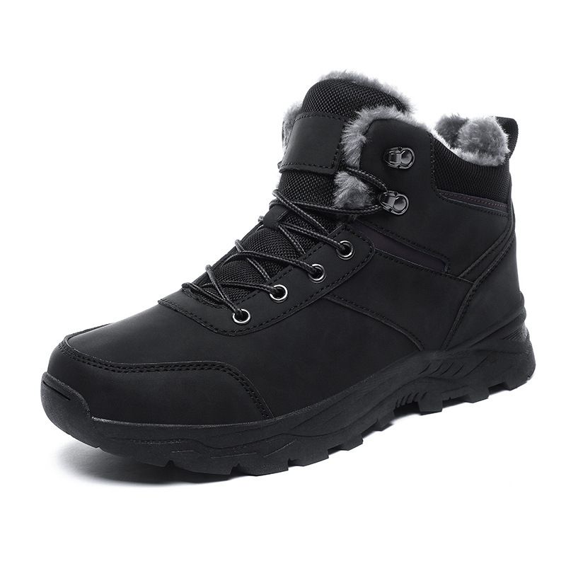 Grote maten winter- en outdoorschoenen, lichtgewicht en warm, met dikke fleece, en hoge sneeuwlaarzen voor heren_voghion.com