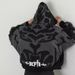 Gothic Print Zip-Up Hoodie - Unisex Dark Aesthetic Sweater | Winter Warm Pullover_voghion.com