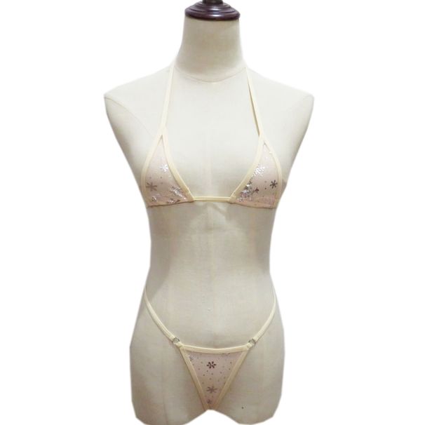 Costume da bagno intero da donna Intimates, costume da bagno sexy da donna, bikini a tre punti trasparente in rete_voghion.com