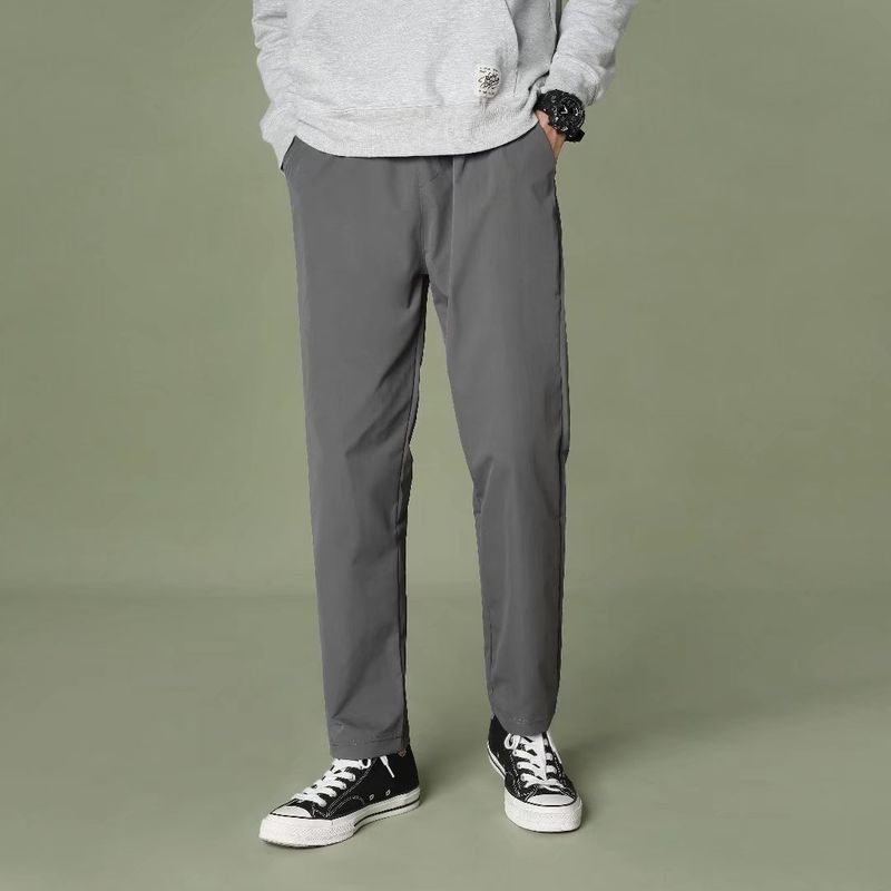Men's Clothing Solid color casual pants men summer trendy Japanese style simple Korean style versatile teenagers loose large size men's pants_voghion.com