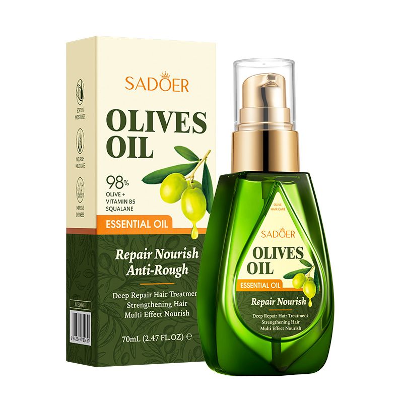 SADOER Olive Brilliant and Brightening Care Essence Oil Balsamo per capelli lisci in inglese_voghion.com