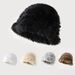 New Autumn And Winter Imitation Rabbit Fur High Quality Thick Plush Plush Basin Hat Temperament Cool Warm Versatile Baotou Hat_voghion.com