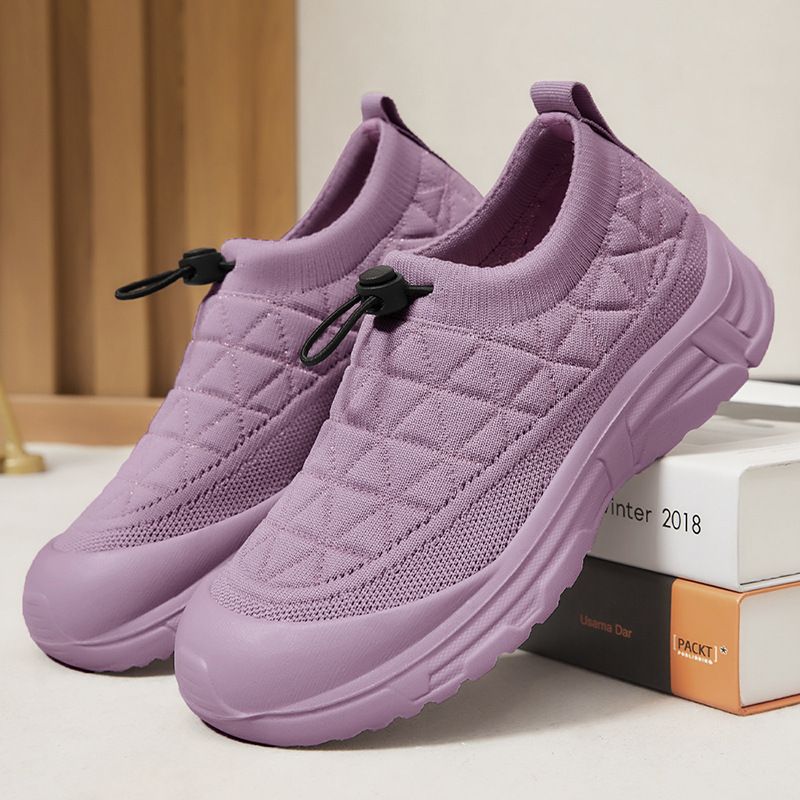 Scarpe da donna per l'estate 2025, calzini intrecciati, scarpe alla moda con pan di Spagna e scarpe comode_voghion.com