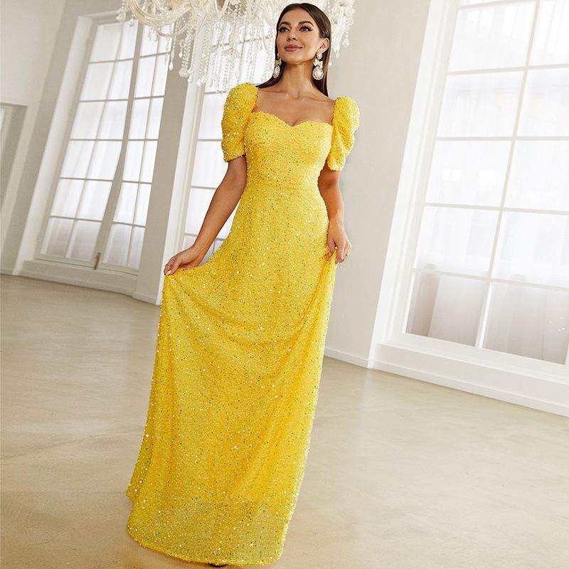 Robe de demoiselle d'honneur en queue de poisson, vêtements pour femmes, Slim, Sexy, clignotante, manches courtes, queue de poisson, robe de soirée_voghion.com