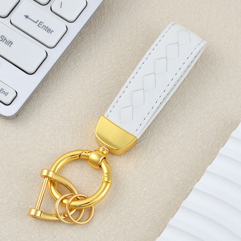 Zakelijke leren sleutelhanger, metalen autosleutelhanger, tasaccessoires_voghion.com