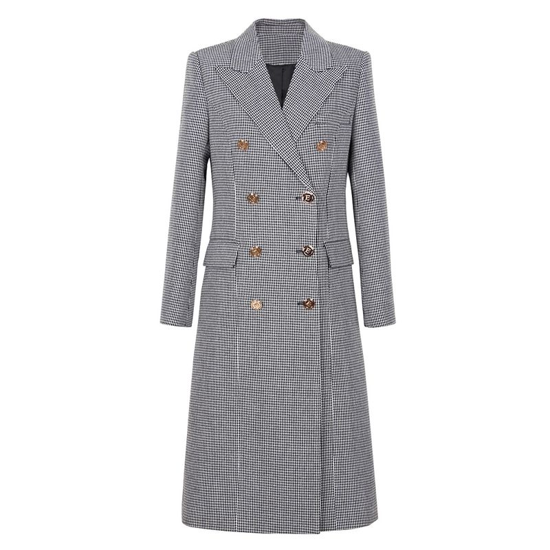 Nuovo cappotto di alta qualità per primavera e autunno, classico giubbotto antivento da donna Thousand Bird Grid Premium_voghion.com
