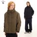 UNF Winddichte, warme Cleanfit-Jacke mit Kapuze, lockerer Passform, gefütterter Schnitt, verdickter Baumwollmantel für Herren, Herbst/Winter_voghion.com