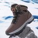 Bottes de neige d'hiver en peluche chaudes en coton légères 48 grandes bottes d'extérieur du nord-est antidérapantes simples et polyvalentes pour hommes_voghion.com