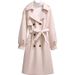 Women's Long Wool Blend Coat With Belt - Thickened Winter Trench Coat For Office & Casual Wear_voghion.com