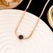 Titanium Steel Rose Gold Black Round Cake Snake Bone Necklace Short Neck Simple Collarbone Chain Hip-hop Accessories_voghion.com