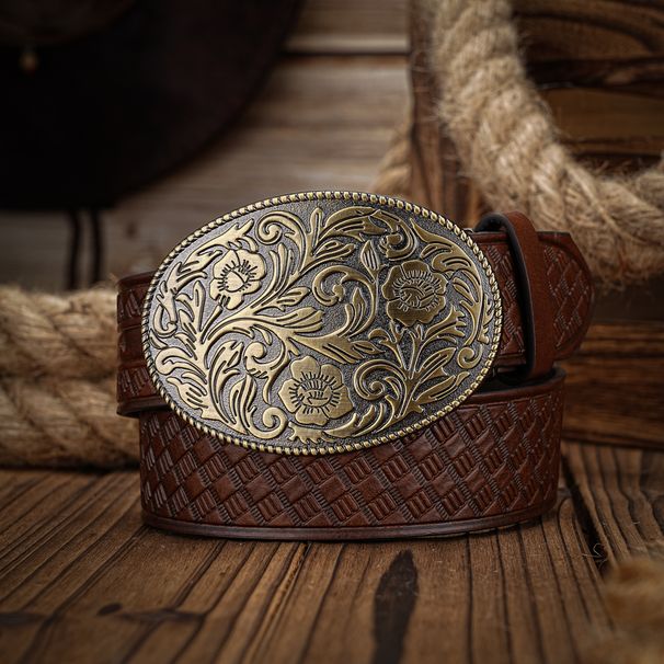 HOT Fashionable men Western style PU belt_voghion.com