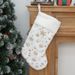 001 Cross-Border New Gold Stamping Snowflake White Rabbit Fur Socks Gift Bag Christmas Decoration Pendant_voghion.com
