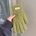 Solid Color Knitted Wool Gloves Winter Unisex Couple Style Thickened Warm Cold-Proof Student Outdoor Cycling Touchscreen_voghion.com