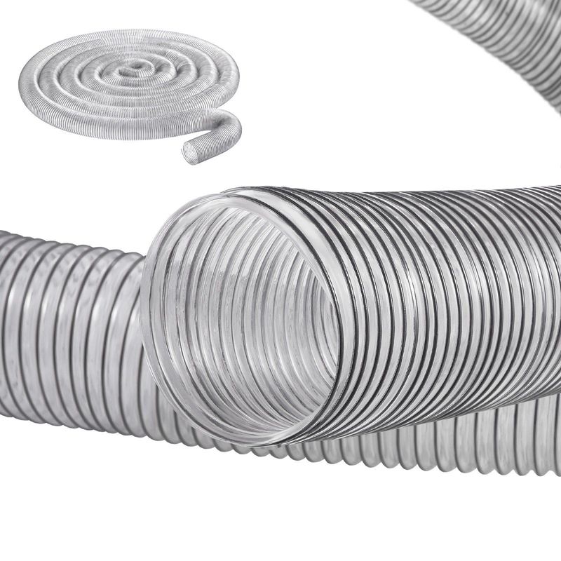 VEVOR 4'' X 50' Dust Collection Hose Thickened PVC Flexible Clear Hose_voghion.com
