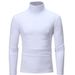 2Pcs Herbst Winter Herren Thermo-Unterwäsche Basic Bottoming Plain T-Shirt Slim Fit Rollkragenpullover Thermo Unterhemd Männliche Tops_voghion.com