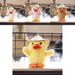 Adorable Duck Plush Yellow Toy With Straw Hat And Soft Short Material Plush_voghion.com