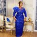 Plus Size Glitter Fringe Party Dress For Women - Elegant V-Neck Sequin Evening Gown With Layered Tulle Skirt (Wine Red, Royal Blue, Rose Purple)_voghion.com