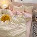 Class A Mother And Baby Embroidery Ultra-Soft Brushed Cotton Bedding Four-Piece Skirt Surround Student Dormitory Quilt_voghion.com