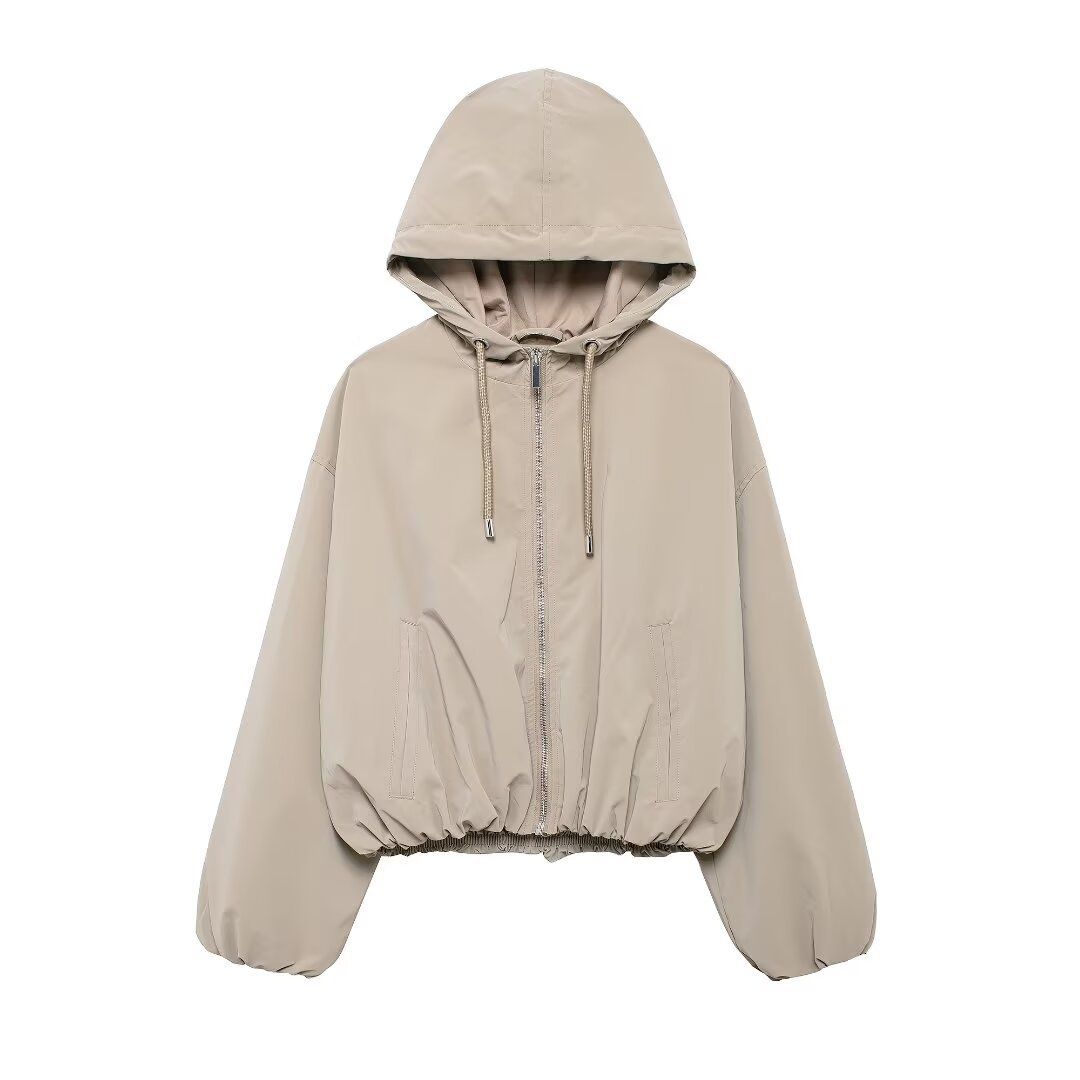 Women's clothing 2024 autumn and winter new style loose hooded jacket_voghion.com