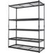 VEVOR Storage Shelving Unit, 5-Tier Adjustable, 2000 Lbs Capacity, Heavy Duty Garage Shelves Metal Organizer Wire Rack, Black, 60' L X 24' W X 78' H_voghion.com
