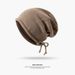 Stacking hat children's autumn and winter new versatile warm and cold-proof knitted hat big head circumference ear protection drawstring Baotou hat_voghion.com