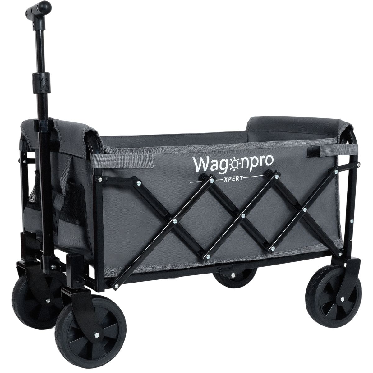 Expandable Dual-Layer Utility Wagon With 100% Extra Space - 225lbs Grocery Cart For Camping, Shopping, Sports, Gardening, Fishing, Gray_voghion.com