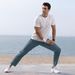 Jogginghose Herren Lang Trainingshose Sport Laufhose Schnelltrocknend Freizeithose Männer Fiess Mit Reißverschlusstaschen_voghion.com
