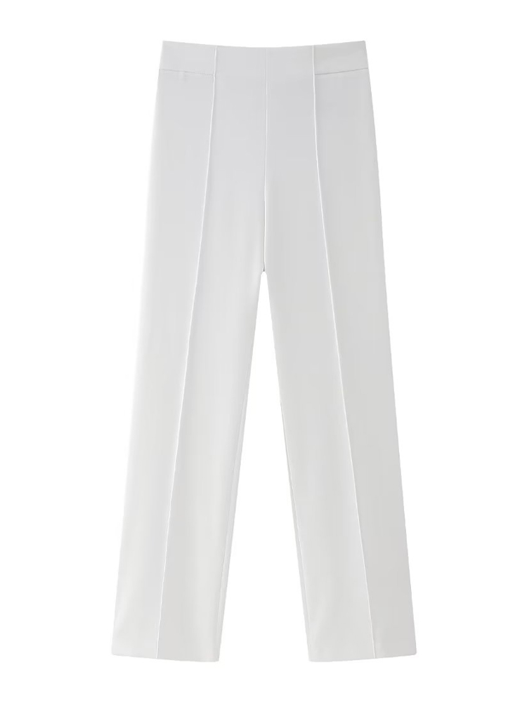 TRAF femmes mode avec ceinture devant bouton caché Blazer manteau Vintage à manches longues poches passepoilées vêtements d'extérieur pour femmes Chic_voghion.com