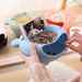 2Pcs Fruit Bowl Plastic Double Layers Snack Storage Box Plate With Phone Holder_voghion.com