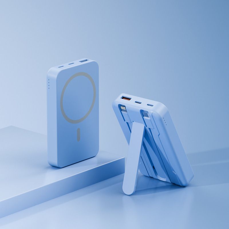 Power Bank magnetico wireless Treasure 10000 mAh con ricarica super veloce integrata, stampa di potenza mobile_voghion.com