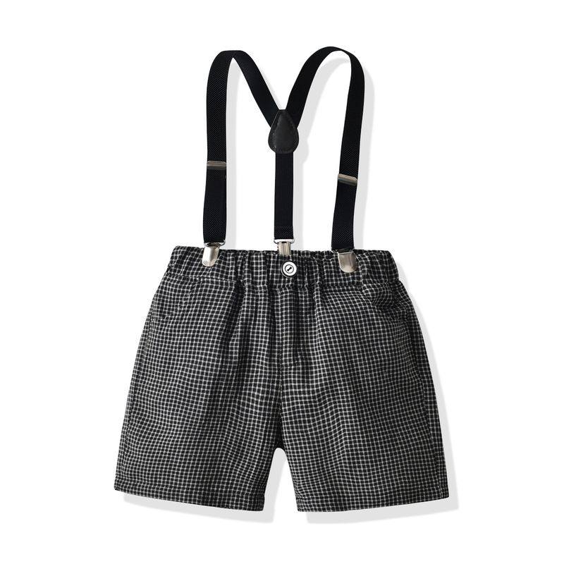 2024 Frühling/Sommer Jungen Kleine und Mittlere Kinder Karierte Gewebte Shorts für Äußere Tragen von Casual Hosen, Formale_voghion.com