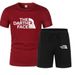 Sommer Neues Set Bedrucktes Mesh-T-Shirt Herren Lässiges Loses Rundhals-Halbsport-Kurzarm-Oberteil_voghion.com