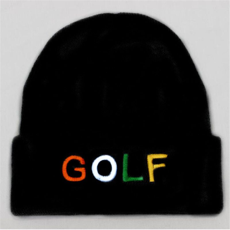 Cappello lavorato a maglia nuovo autunno e inverno con ricamo lettera GOLF cappello da sci all'aperto in lana cappello da uomo e da donna alla moda sportiva cappello freddo_voghion.com